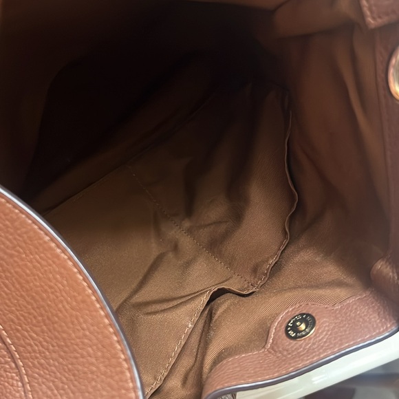 Coach shoulder bag in brown peebled leather - Picture 12 of 13